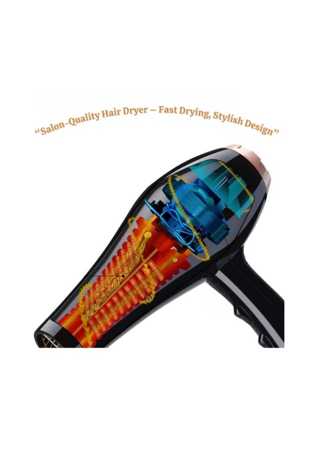 SLIVERS CRIEST Professional Electric   Hair Dryer Hair Dryer SC-999 (5500W) - 220 - 240v | Super Power Strong Wind with Accessories – Purple - Image 2